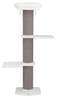 🐾 Trixie Acadia Wandkrabpaal – Wit/Grijs – 160 cm