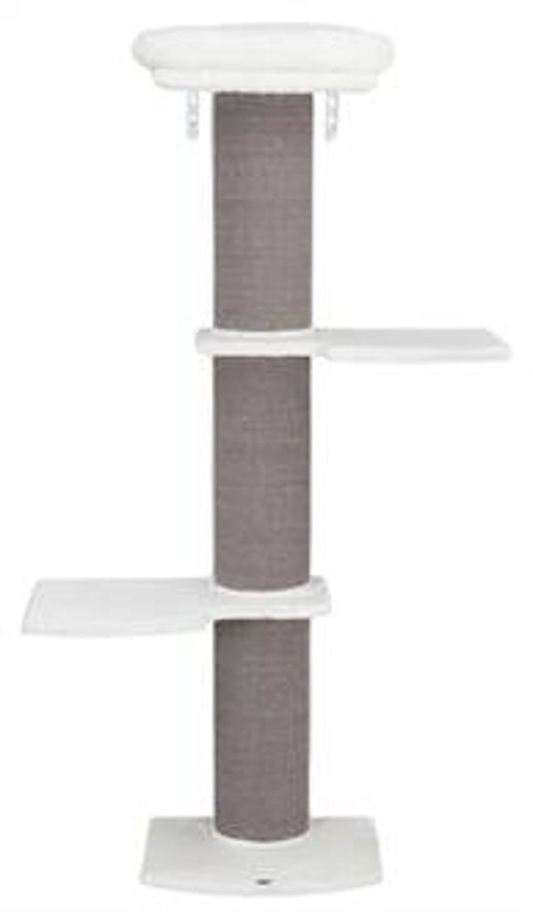 🐾 Trixie Acadia Wandkrabpaal – Wit/Grijs – 160 cm