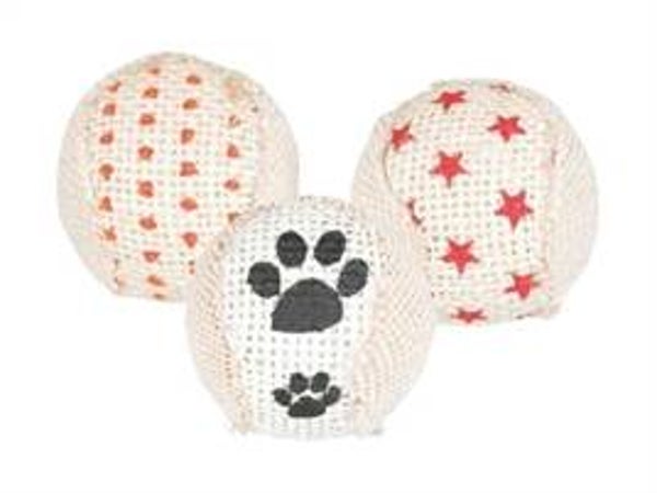 Trixie Ratelballen van Jute – 3 stuks