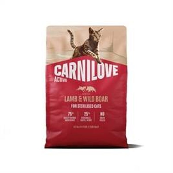 Carnilove Active Sterilised Lam & Wild Zwijn kattenvoer – 2 kg