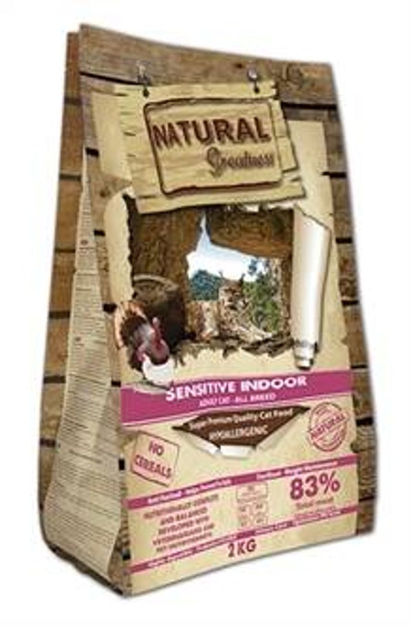 Natural Greatness Sensitive Indoor kattenvoer – 2 kg