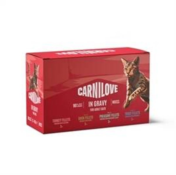Carnilove Multipack in Gravy – Vier smaken – 12 × 85 g