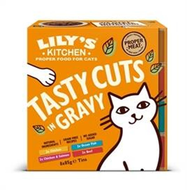 Lily’s Kitchen Tasty Cuts in Gravy Multipack – Vier smaken – 8 × 85 g