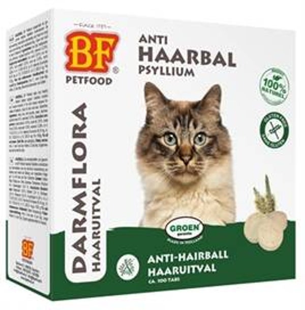 BF Petfood Hairball – kattensnoepjes met vlozaad – 100 stuks