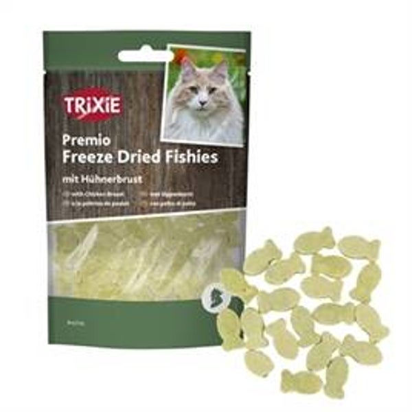 Trixie Freeze Dried Fishies – gevriesdroogde kattensnack met kip – 20 g