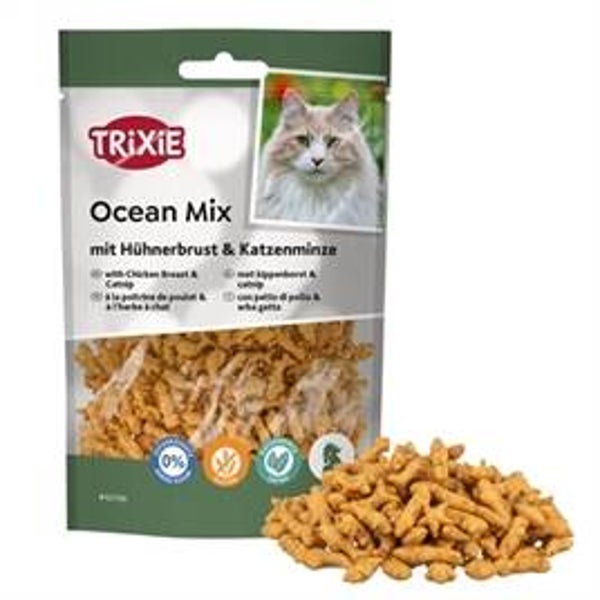 Trixie Ocean Mix – kattensnacks met kip en catnip – 50 g