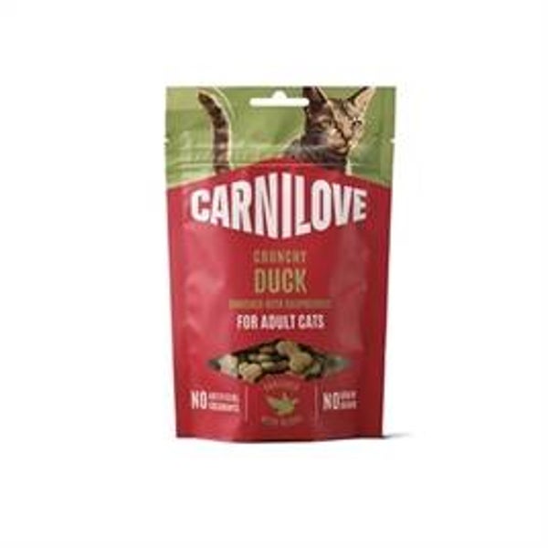 Carnilove Crunchy Eend & Frambozen – kattensnack – 50 g