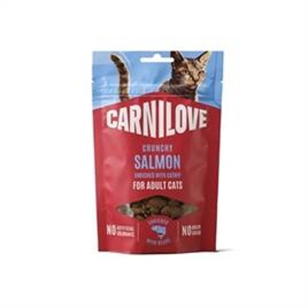 Carnilove Crunchy Zalm & Catnip – kattensnack – 50 g