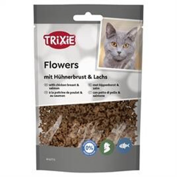Trixie Flowers – zachte kattensnacks met kip en zalm – 50 g