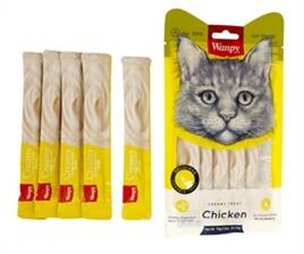 Wanpy Creamy Lickable Treats Chicken 5 × 14 gr