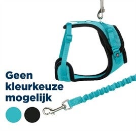 🐾 Trixie Mesh Y-Kattentuig met Elastische Looplijn – Assorti