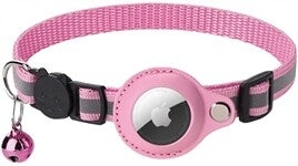 🐾 Croci Kattenhalsband met AirTag-houder – Roze
