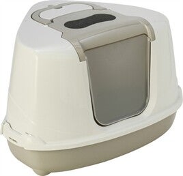 🐾 Moderna Flip Hoekkattenbak – Beige