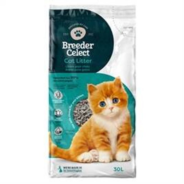 BreederCelect Recycled Paper Kattenbakvulling – 30 L