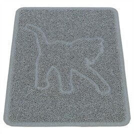 Trixie Kattensilhouet Kattenbakmat – Lichtgrijs 48 × 35 cm
