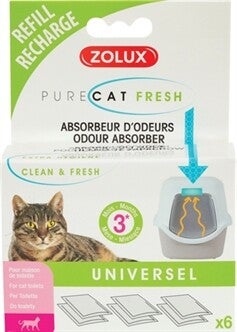 Zolux Clean & Fresh Universele Kattenbakfilters – 6 stuks