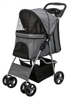 🐾 Trixie Huisdierenbuggy – Grijs – 4 Wielen – tot 15 kg