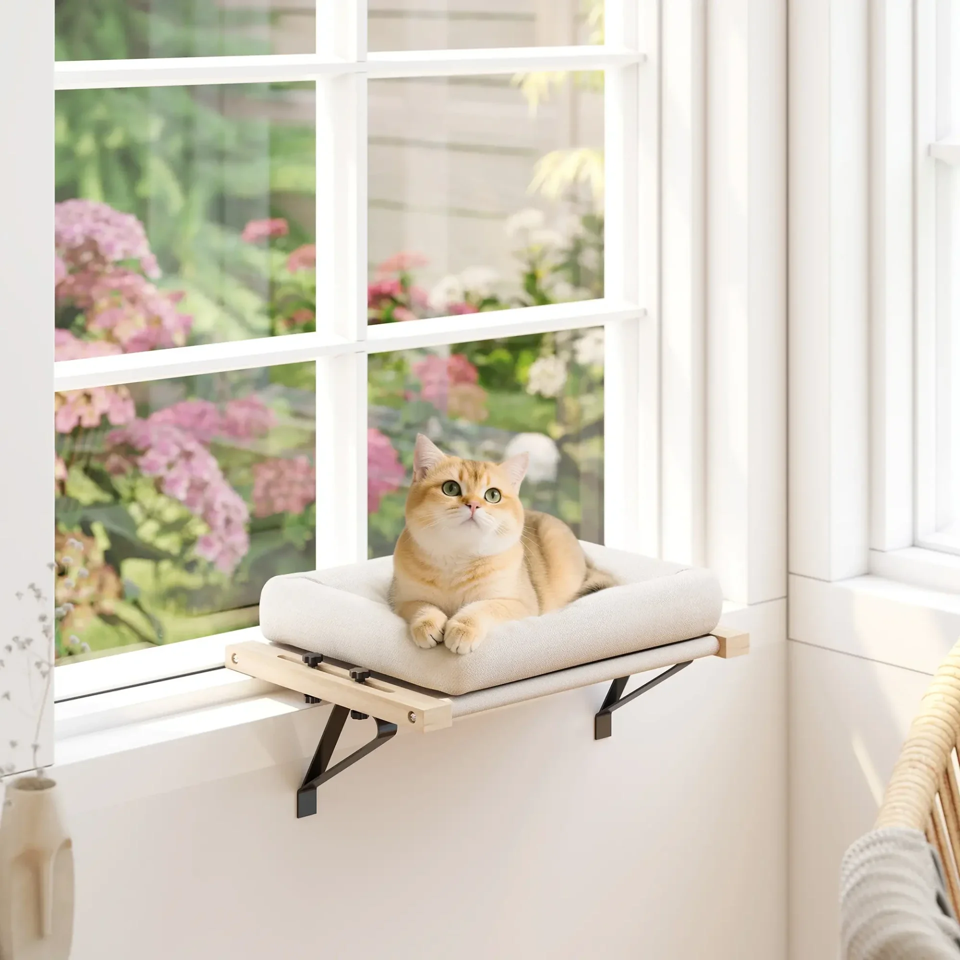 PawHut Vensterbank & Radiator Kattenbed – met zacht kussen 🐱🪟