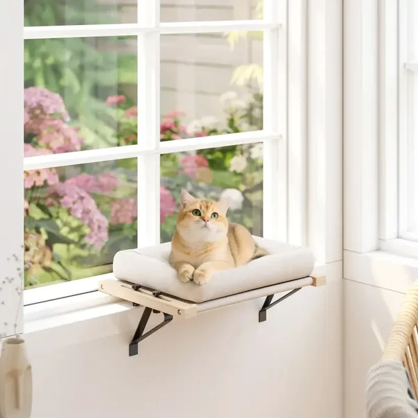 PawHut Vensterbank & Radiator Kattenbed – met zacht kussen 🐱🪟
