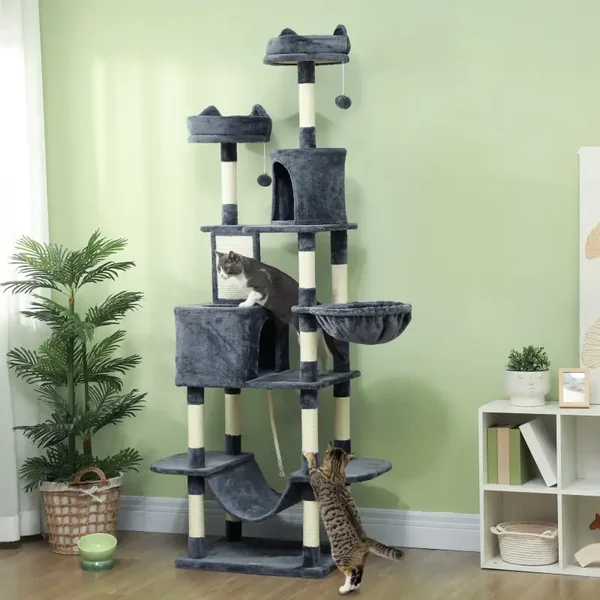 PawHut XXL Krabboom 206 cm – een compleet kattenparadijs 🐾