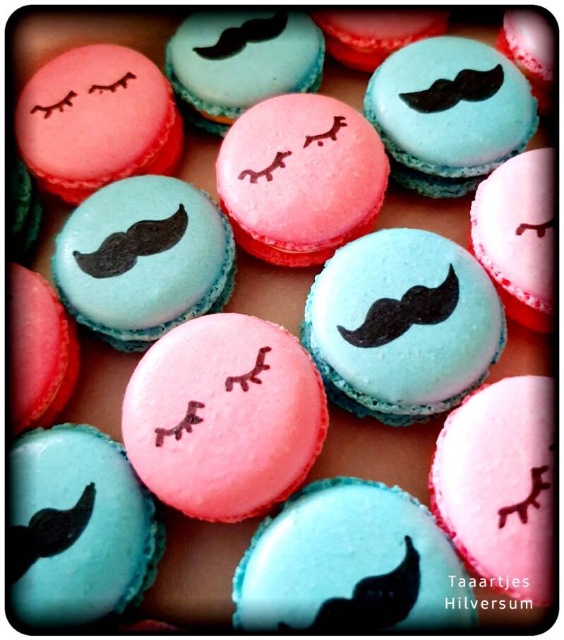 .macarons oogjes snor