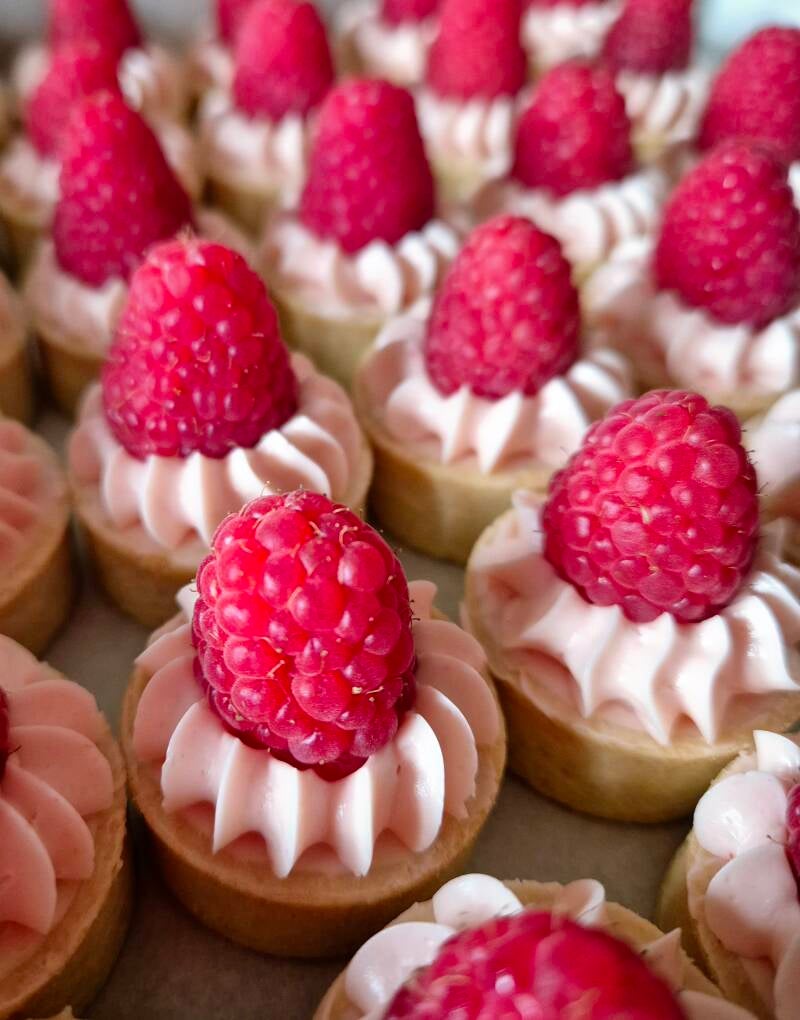 mini framboos tartelettes 