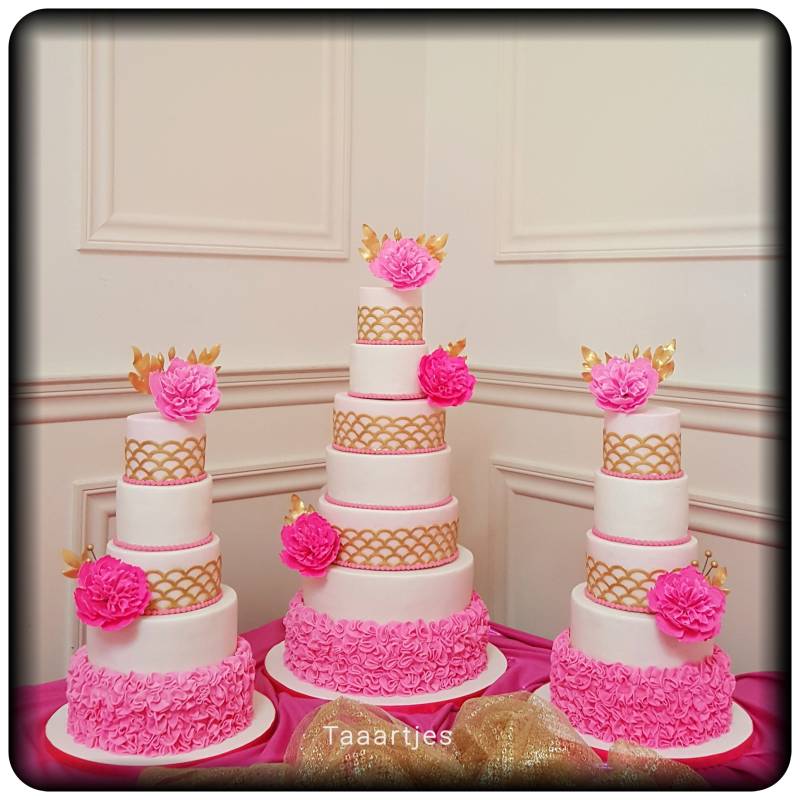 Grote bruidstaarten 3 wedding cakes 