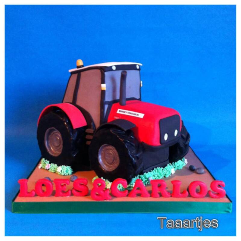 3d traktor taart