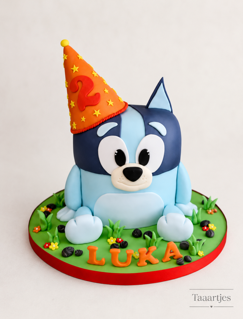 bluey verjaardagstaart