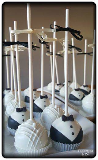 bruid en bruidegom cakepops