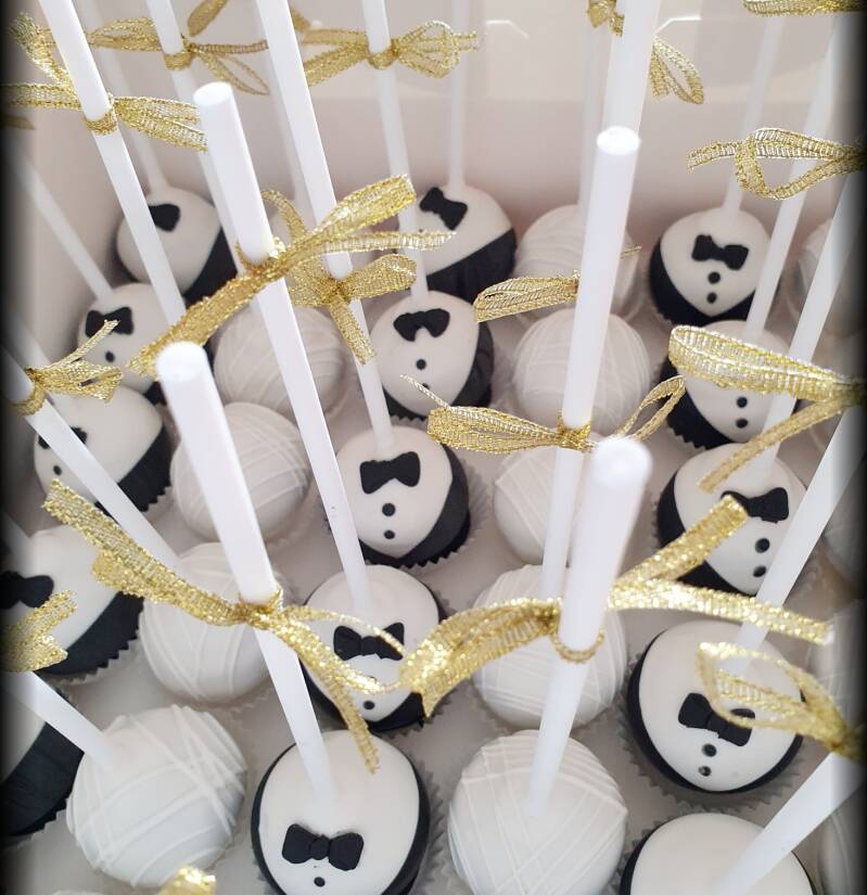 cakepops bruid en bruidegom