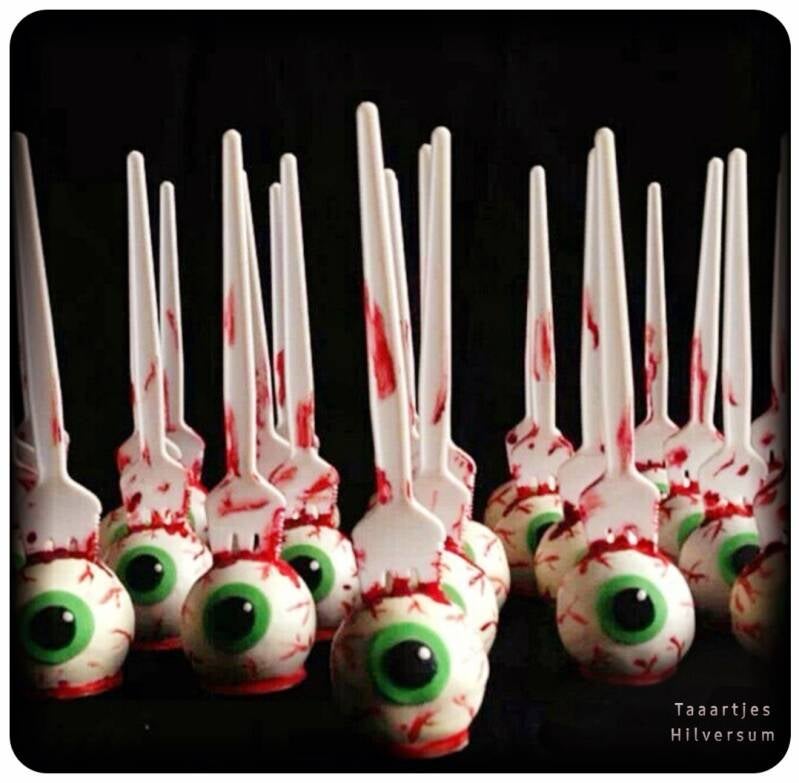 cakepops oogballen halloween