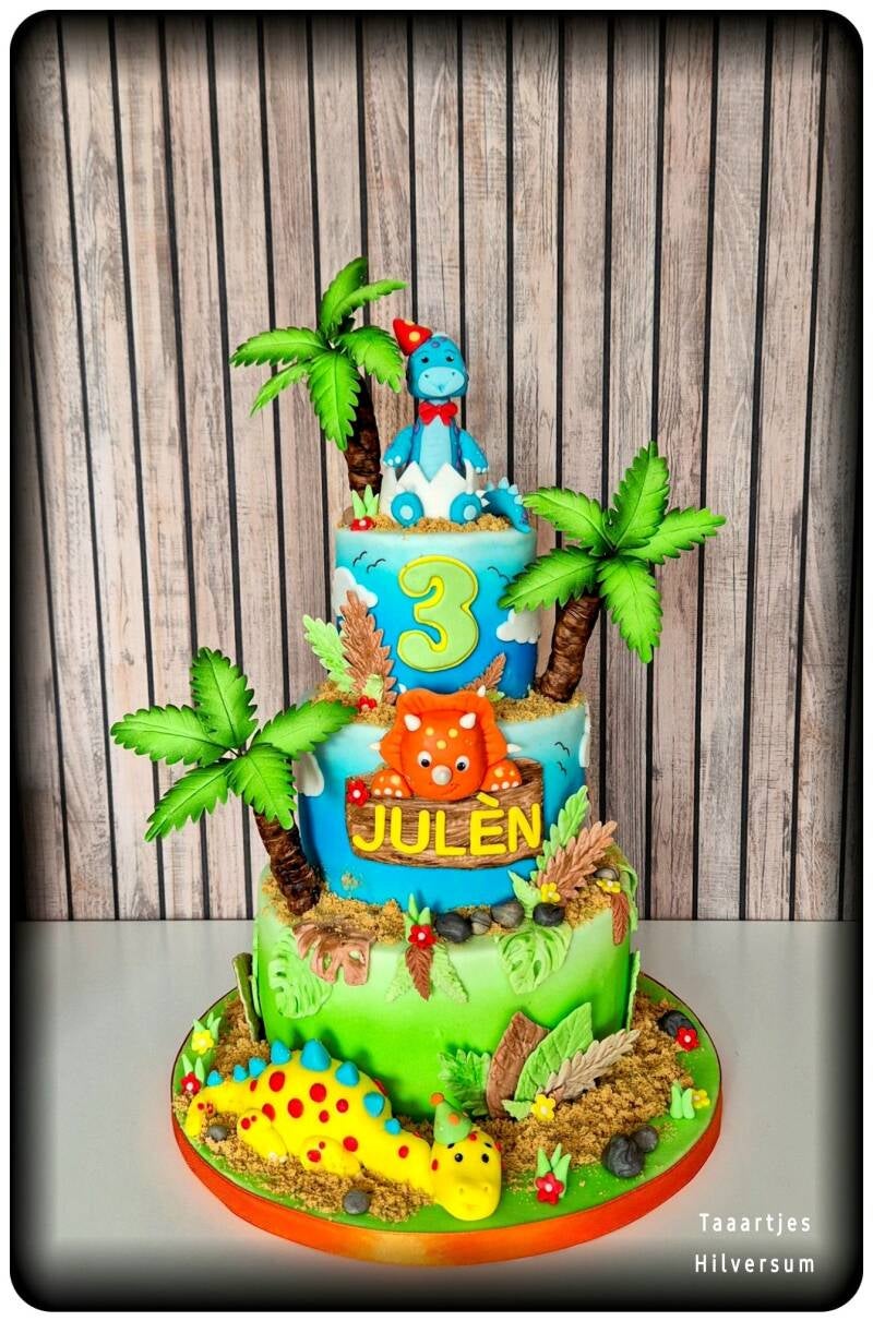 dinosaurus kindertaart 