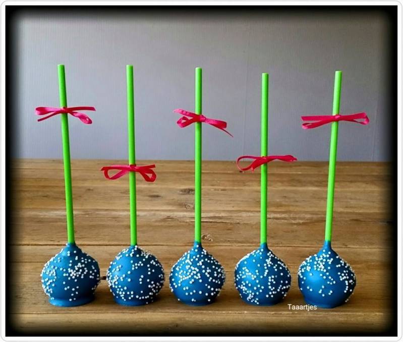 groen blauw roze cakepops