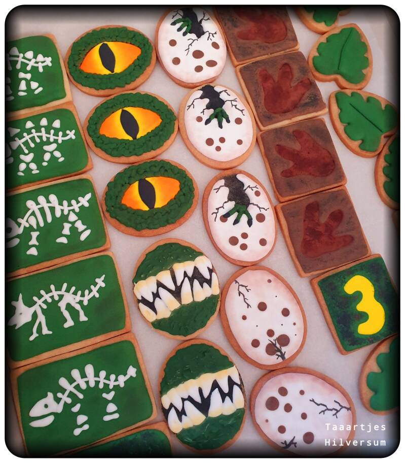 icing koekjes dino