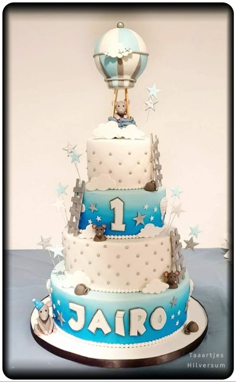 muisjes taart met de airbrush
