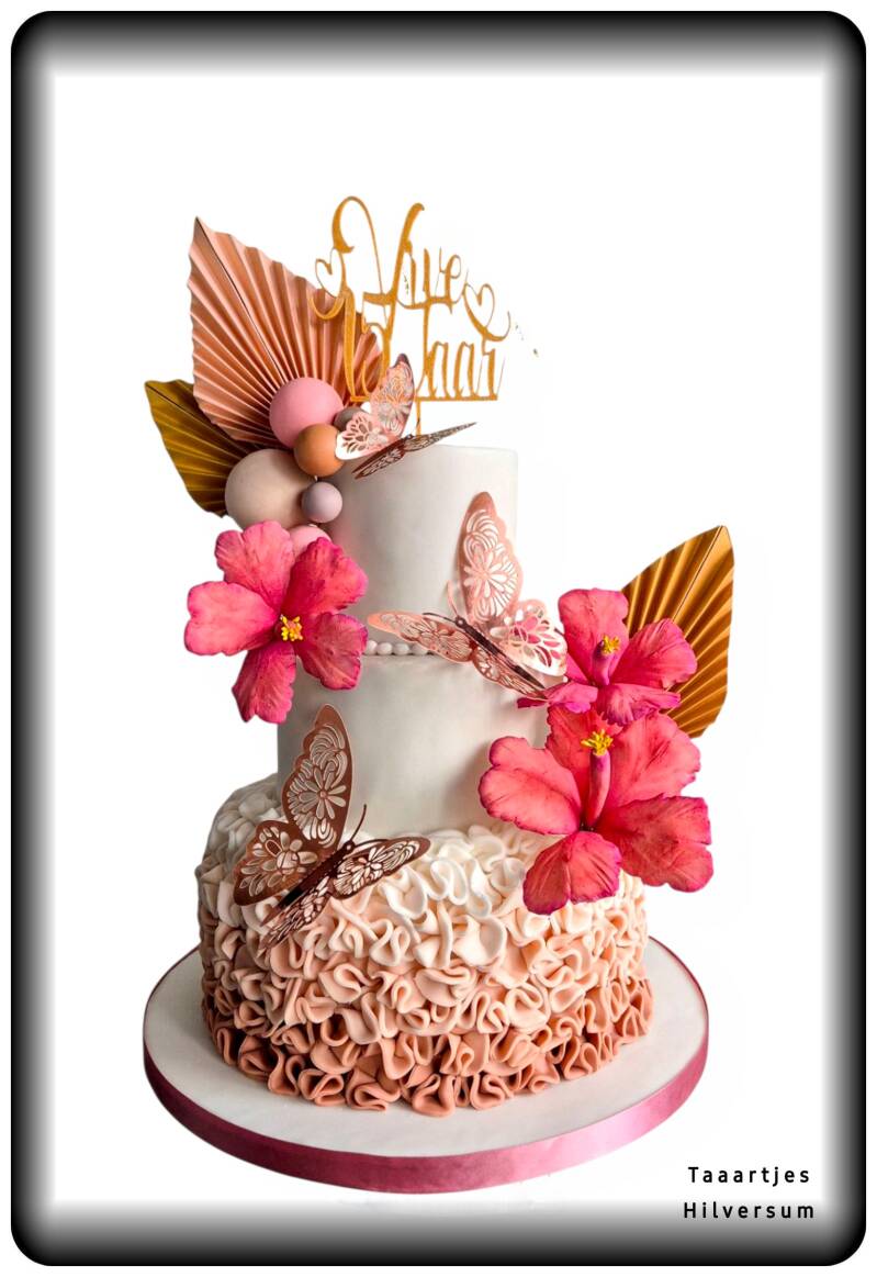verjaardagstaart bloemen
