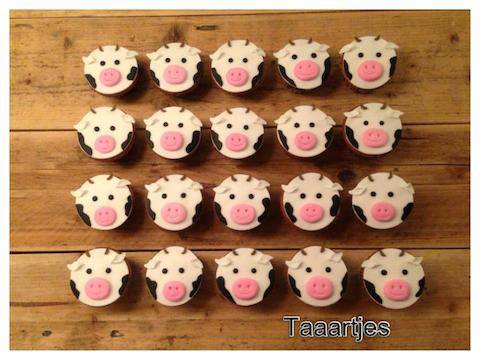 koeien cupcakes