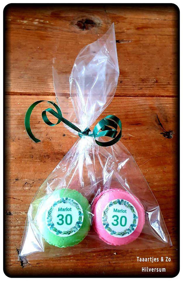 macarons in zakje traktatie
