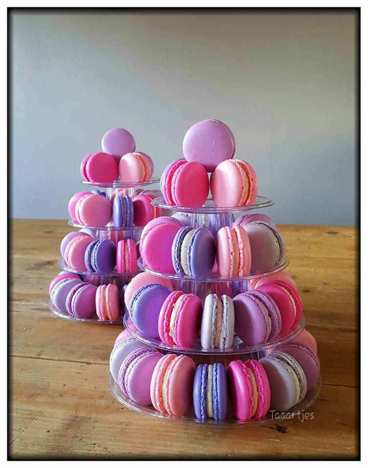 macarons paars roze torentje