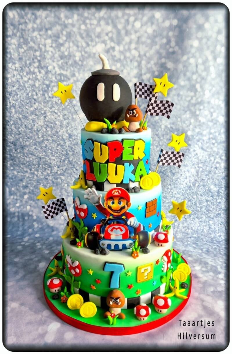 Mario Kart Taart Cake