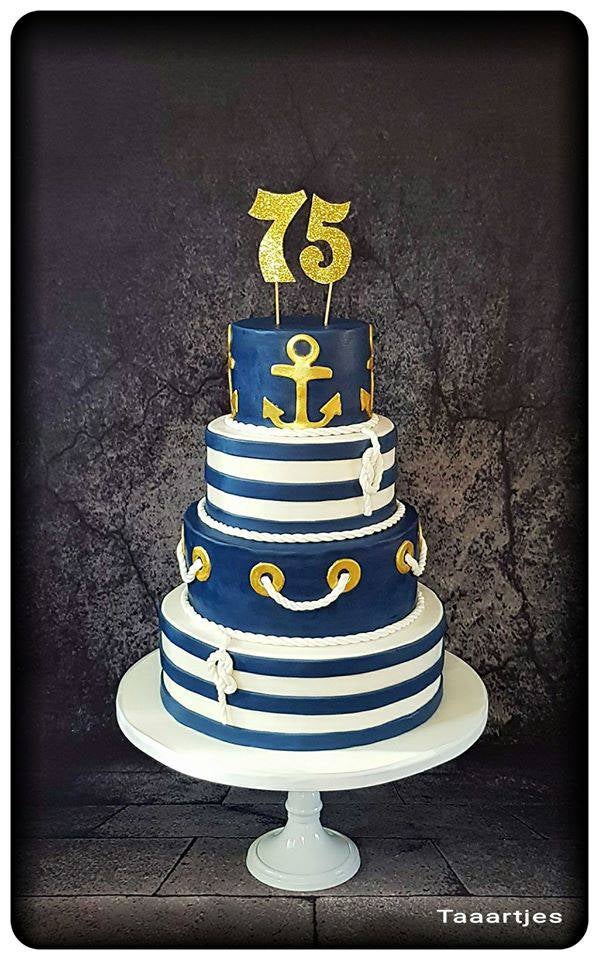 Thema maritiem taart  nautisch thema 75 