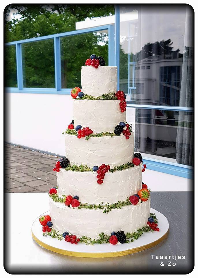 naked cake met fruit ruw afgesmeerd Zonnestraal Hilversum 