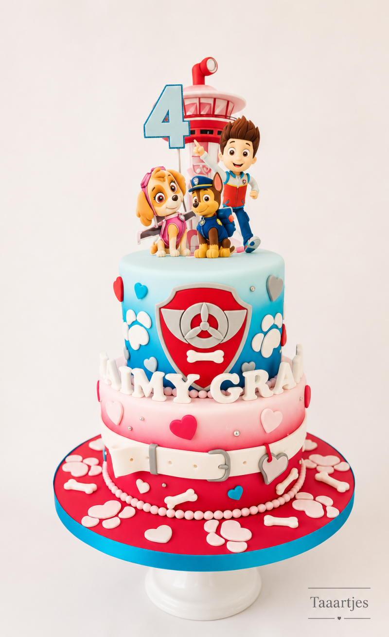 paw patrol meisjes taart