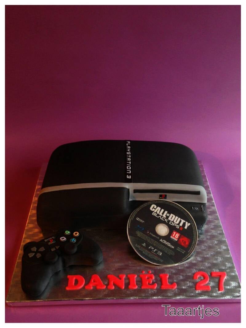 playstation 3d taart cake