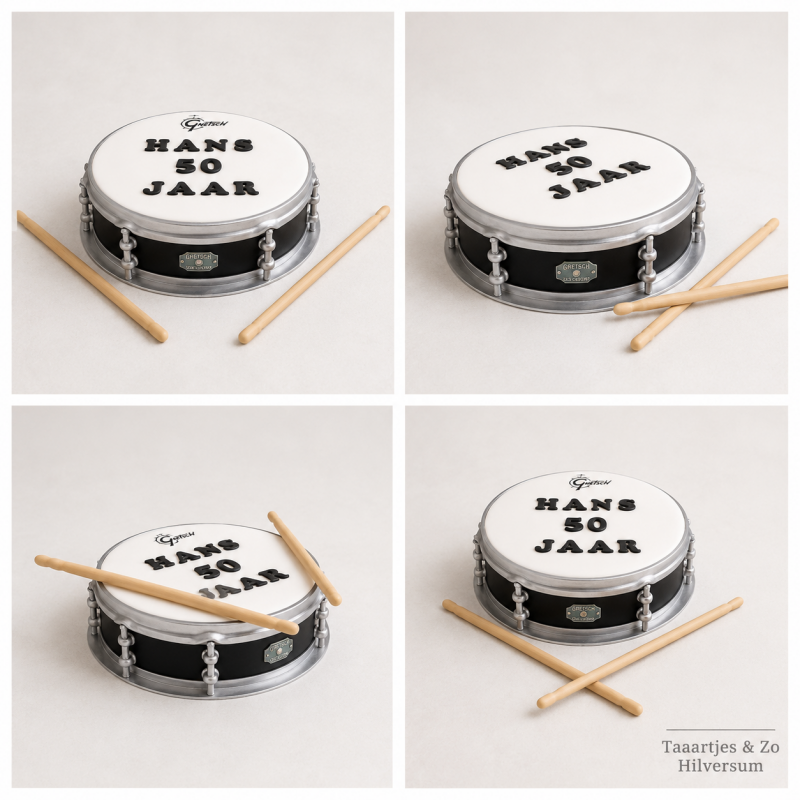 snare drum 3d taart voor mjam taart