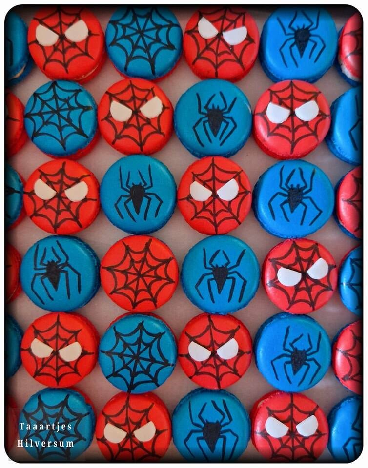 spiderman macarons