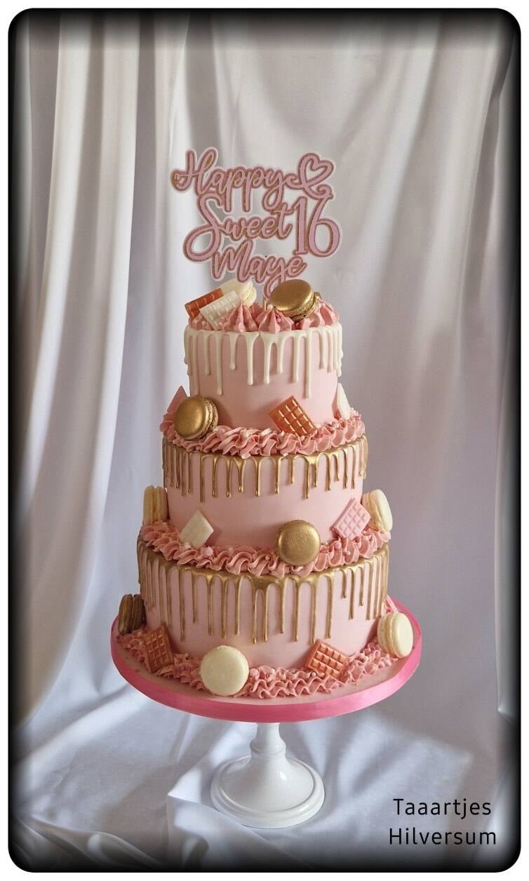 Themataart met macarons en drip 
