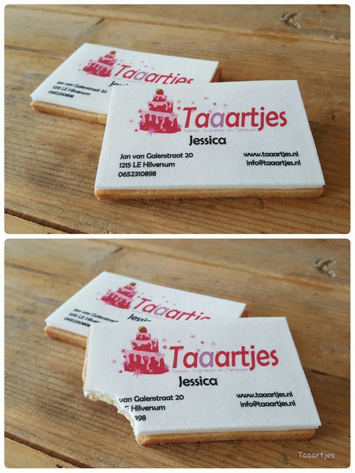 visitekaartjes koekjes