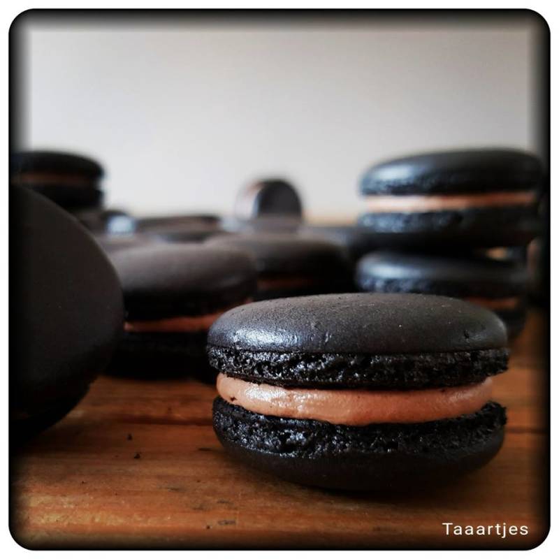 zwarte macarons